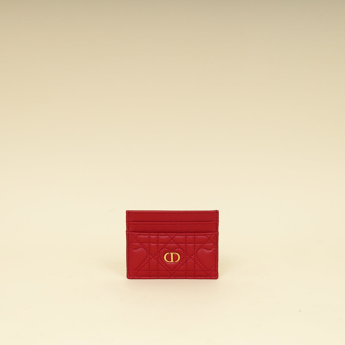 Christian Dior Red Dioramour Dior Caro Freesia Card Holder