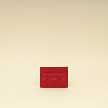 Christian Dior Red Dioramour Dior Caro Freesia Card Holder