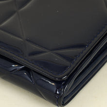 Christian Dior Indigo Blue Lady Dior Cannage Chain Wallet