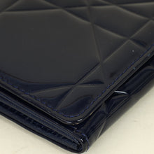 Christian Dior Indigo Blue Lady Dior Cannage Chain Wallet