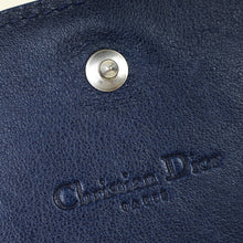 Christian Dior Indigo Blue Lady Dior Cannage Chain Wallet