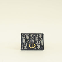 Christian Dior Navy Blue Oblique 30 Montaigne Freesia Card Holder