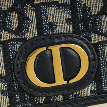 Christian Dior Navy Blue Oblique 30 Montaigne Freesia Card Holder