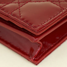Christian Dior Cherry Red Lady Dior Bloom Card Holder