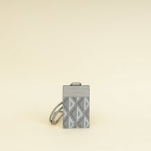 Christian Dior Gray CD Diamond Card Holder on Lanyard