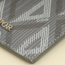 Christian Dior Gray CD Diamond Card Holder on Lanyard