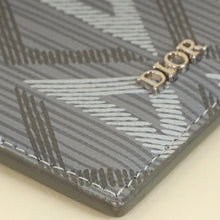 Christian Dior Gray CD Diamond Card Holder on Lanyard