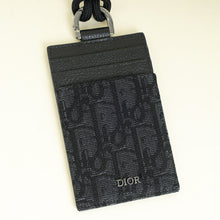 Christian Dior Black Vertical Card Holder W/ Strap
