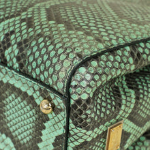 Dolce & Gabbana Green Python Sicily Shopper Medium Bag