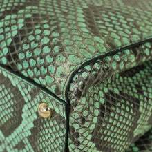 Dolce & Gabbana Green Python Sicily Shopper Medium Bag