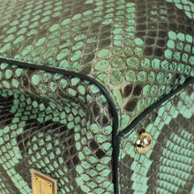 Dolce & Gabbana Green Python Sicily Shopper Medium Bag