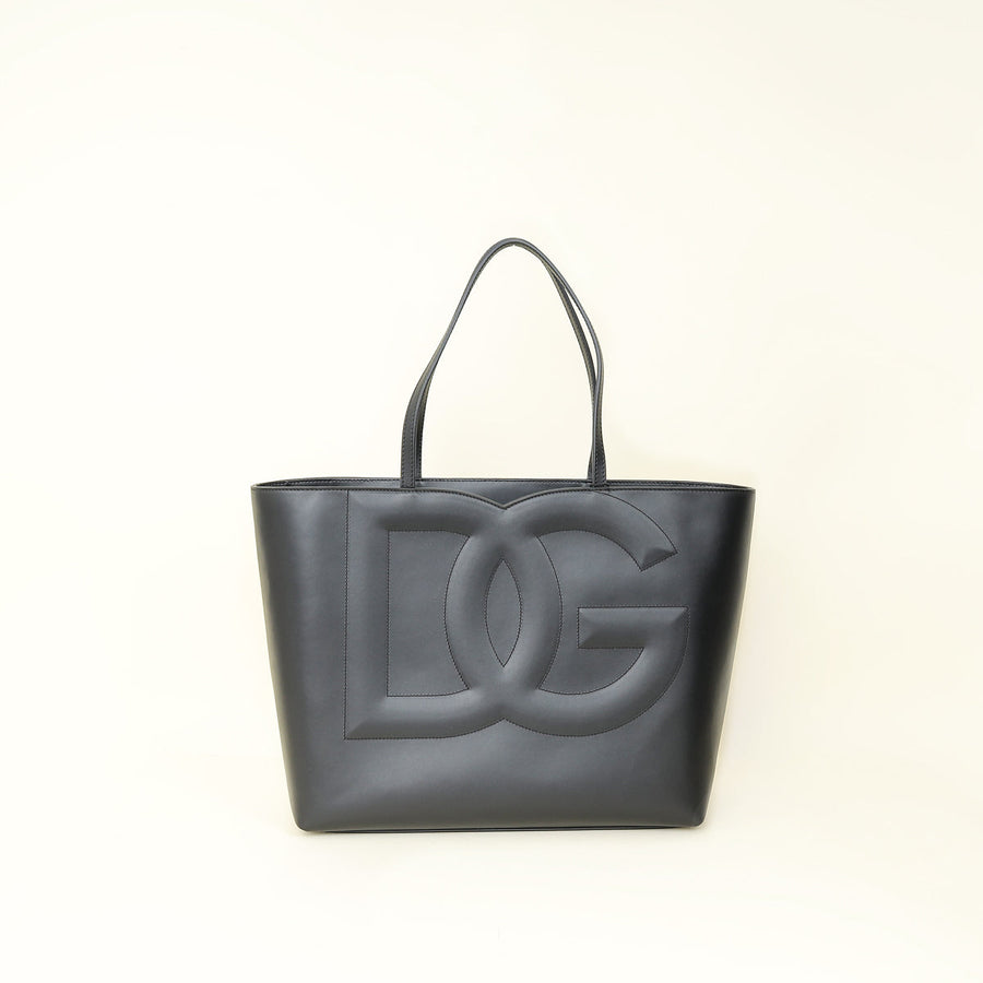 Dolce & Gabbana Black DG Logo Tote Bag