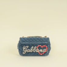 Dolce & Gabbana Blue Lucia Velvet Embellished Flap Bag
