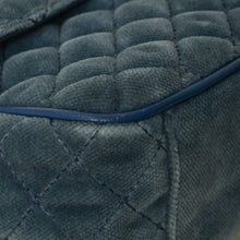 Dolce & Gabbana Blue Lucia Velvet Embellished Flap Bag