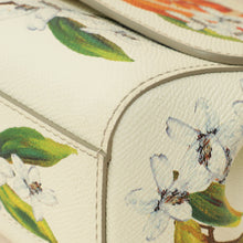 Dolce & Gabbana White Multicolor Flowers Orange Print Miss Sicily Small Bag