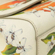 Dolce & Gabbana White Multicolor Flowers Orange Print Miss Sicily Small Bag