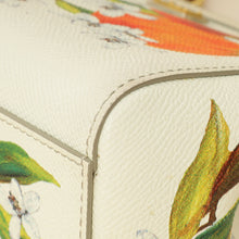 Dolce & Gabbana White Multicolor Flowers Orange Print Miss Sicily Small Bag
