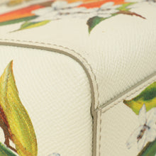 Dolce & Gabbana White Multicolor Flowers Orange Print Miss Sicily Small Bag