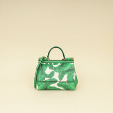Dolce & Gabbana Bicolor Banana Leaf Print Miss Sicily Small Bag