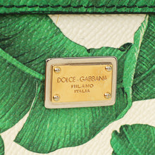 Dolce & Gabbana Bicolor Banana Leaf Print Miss Sicily Small Bag