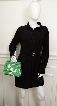 Dolce & Gabbana Bicolor Banana Leaf Print Miss Sicily Small Bag