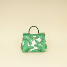 Dolce & Gabbana Bicolor Banana Leaf Print Miss Sicily Small Bag