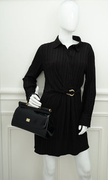 Dolce & Gabbana Black Elongated  Sicily Bag
