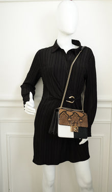 Dolce & Gabbana Tricolor Rosalia Python Lizard Flap Chain Bag