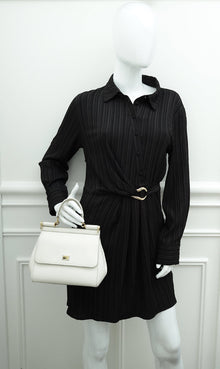 Dolce & Gabbana White Dauphine Sicily Small Flap Bag