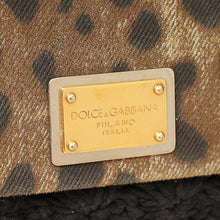 Dolce & Gabbana Brown Leopard Print Clutch Bag