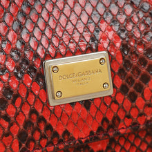 Dolce & Gabbana Red Python Sicily Medium Bag