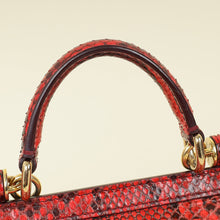 Dolce & Gabbana Red Python Sicily Medium Bag