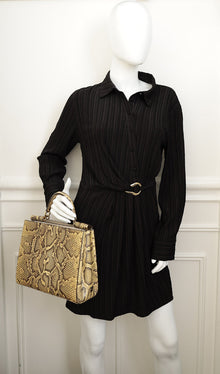 Dolce & Gabbana Beige Python Sicily Shopper Bag