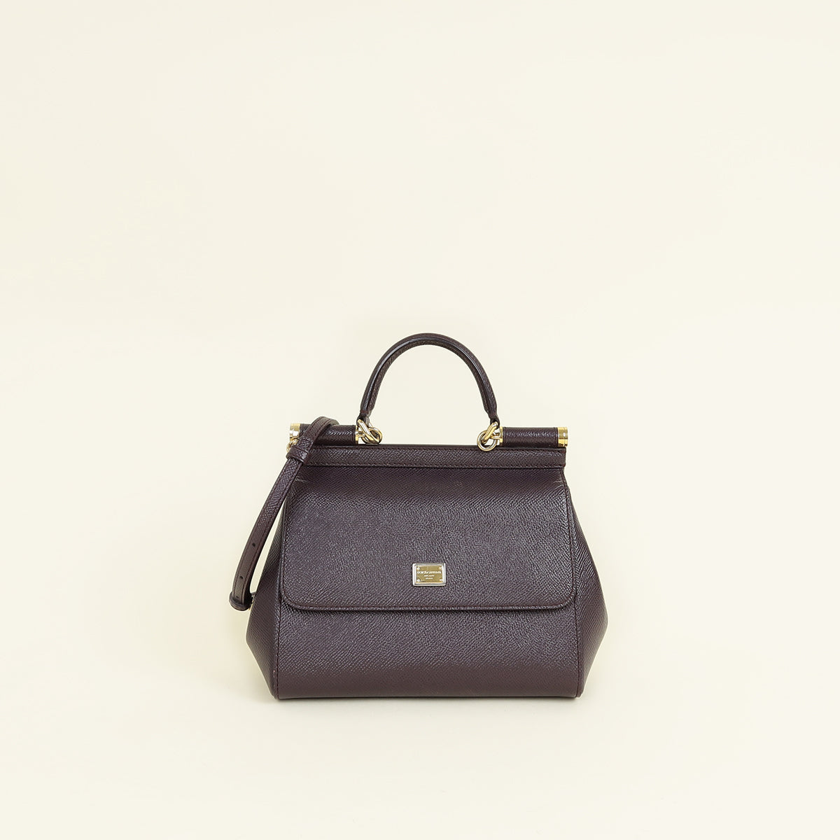 Dolce & Gabbana Dark Aubergine Dauphine Sicily Small Bag