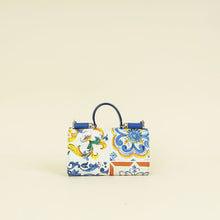Dolce & Gabbana Blue Multicolor Miss Sicily Von Majolica Print Dauphine Crossbody Chain Bag