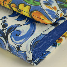 Dolce & Gabbana Blue Multicolor Miss Sicily Von Majolica Print Dauphine Crossbody Chain Bag