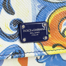 Dolce & Gabbana Blue Multicolor Miss Sicily Von Majolica Print Dauphine Crossbody Chain Bag
