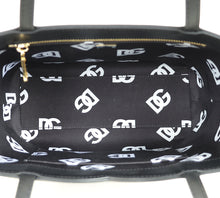 Dolce & Gabbana Black Small DG Logo Shopper Tote Bag