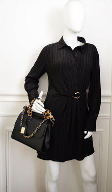 Dolce & Gabbana Black Sicily Bag with Scarf