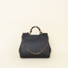 Dolce & Gabbana Black Sicily Bag with Scarf
