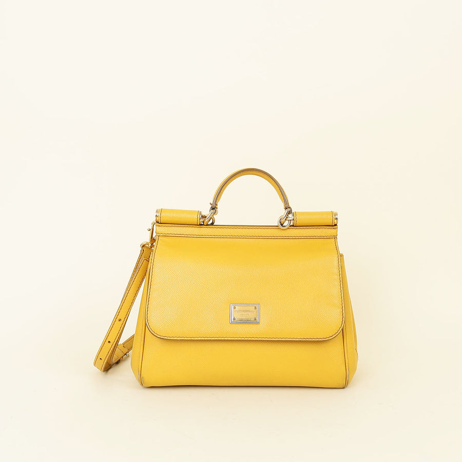 Dolce & Gabbana Yellow Sicily Medium Bag