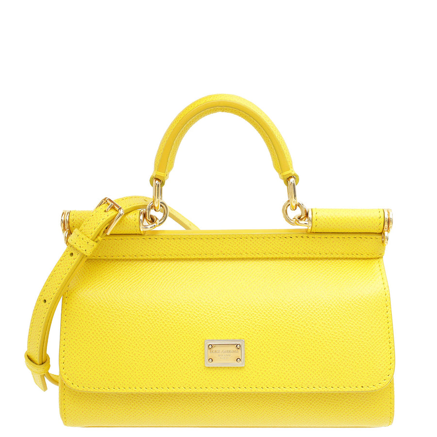 Dolce & Gabbana Yellow Elongated Sicily Small Bag