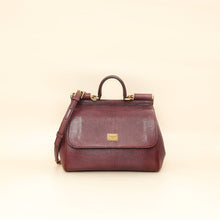 Dolce & Gabbana Burgundy Sicily Iguana Print Medium Bag
