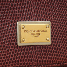 Dolce & Gabbana Burgundy Sicily Iguana Print Medium Bag