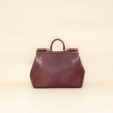 Dolce & Gabbana Burgundy Sicily Iguana Print Medium Bag