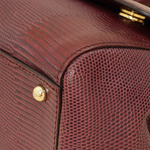 Dolce & Gabbana Burgundy Sicily Iguana Print Medium Bag