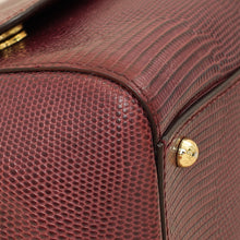 Dolce & Gabbana Burgundy Sicily Iguana Print Medium Bag