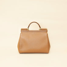 Dolce & Gabbana Brown Sicily Dauphine Medium Flap Bag