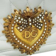 Dolce & Gabbana White Devotion Large Flap Chain Bag