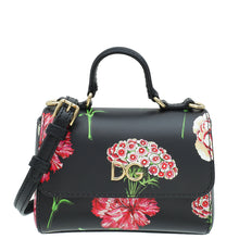 Dolce & Gabbana Black Multicolor DG Floral Print Top Handle Bag